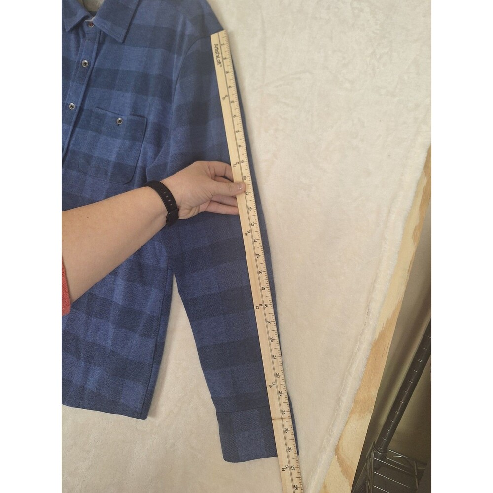 Flag & Anthem Madeflex Flannel Shirt Mens Size XL Button Up Plaid Blue Soft - Picture 6 of 12